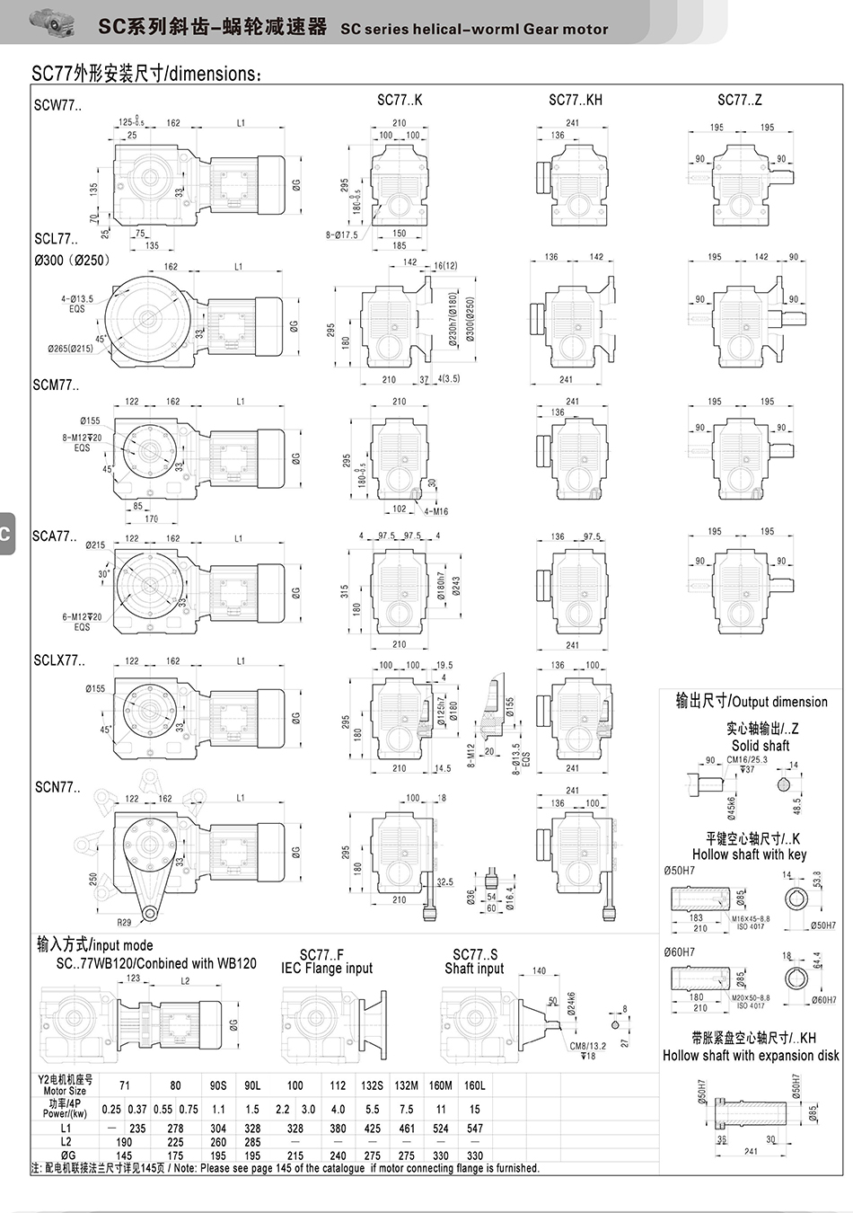 SC77中空軸電機減速機